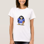 Camiseta Pinguim feliz de Hanukkah<br><div class="desc">Festiva um pinguim de Hanukkah do divertimento apenas para a época natalícia. Mostre fora seu espírito do feriado com este pinguim judaico bonito que guardara um dreidel e que veste um t-shirt que diga Hanukkah feliz.</div>