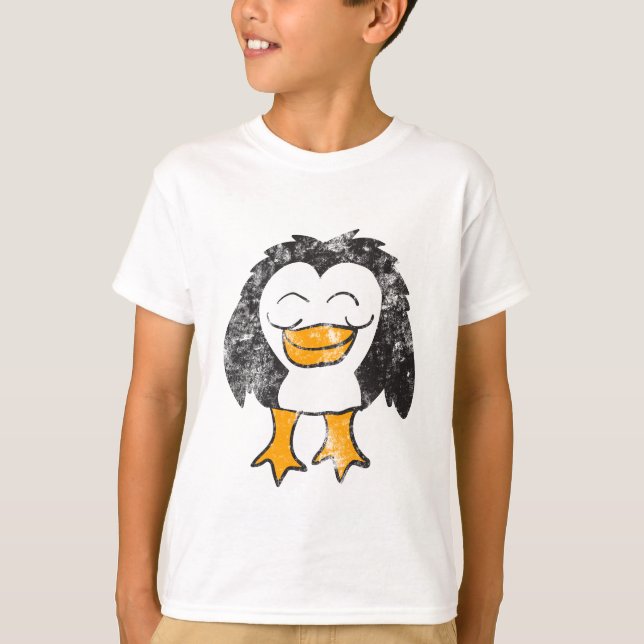 Camiseta Pinguim Feliz Fofo (Frente)