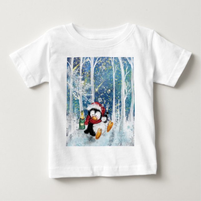 Camiseta Pinguim Feliz - Natal (Frente)