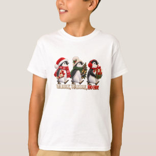 Camiseta Pinguim Fofo de Natal Bamboleia Ho Ho