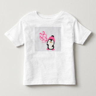 Camiseta “Pinguim Fofo Segurando um Balão – Bebê/Criança Te