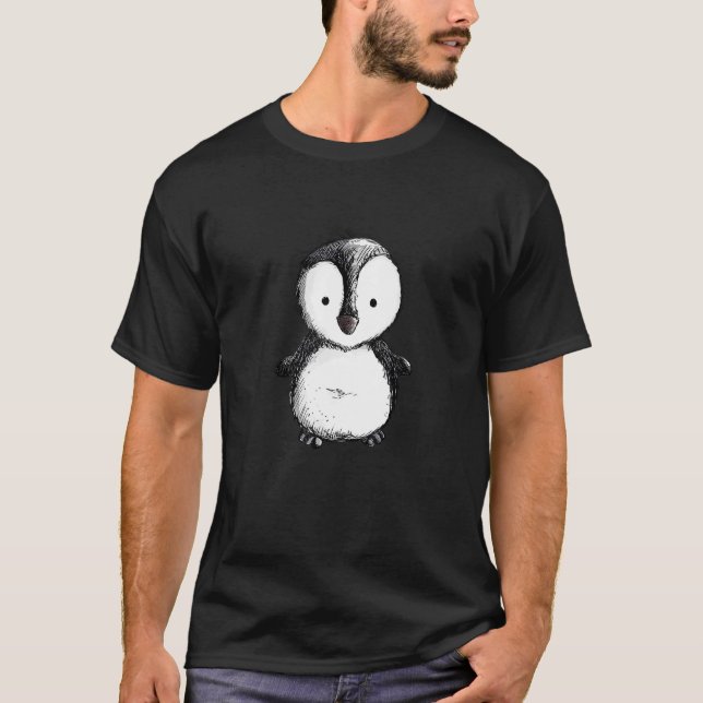 Camiseta Pinguim Gelado I Mulher Homens Crianças Divertidas (Frente)