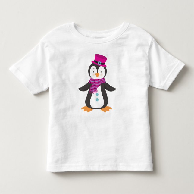 Camiseta Pinguim Gelado, Pinguim Com Chapéu, Pinguim Com Sc (Frente)