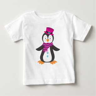 Camiseta Pinguim Gelado, Pinguim Com Chapéu, Pinguim Com Sc