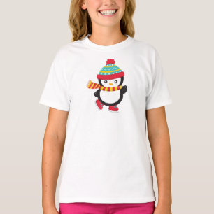 Camiseta Pinguim Gelado, Pinguim De Ice, Chapéu, Scarf