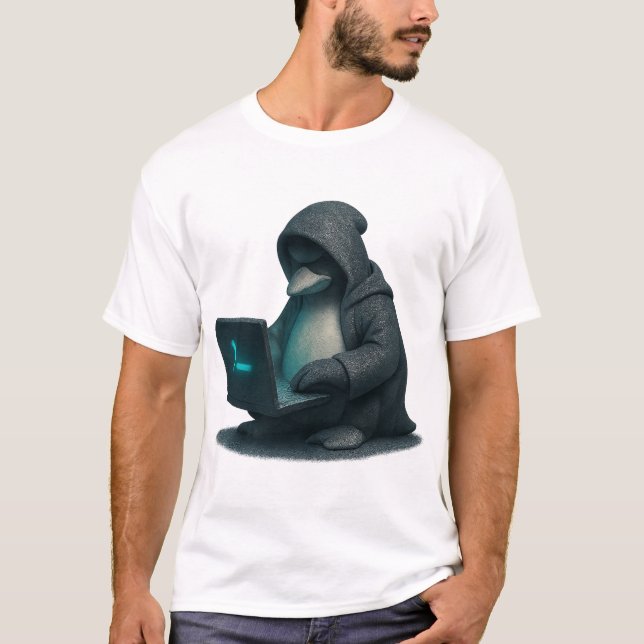 Camiseta Pinguim Hacker (Frente)
