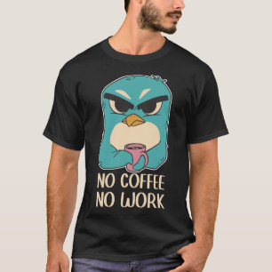 Camiseta Pinguim irritado café espresso mulheres