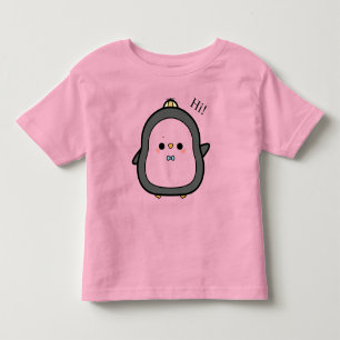 Camiseta Pinguim Kawaii Fofo Dizendo Olá