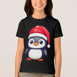Camiseta Pinguim Kawaii Vestindo um Chapéu Noel Cozy neste 
