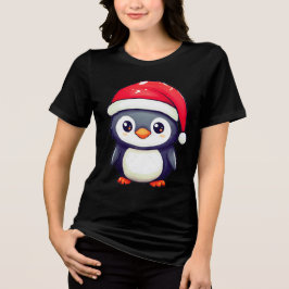 Camiseta Pinguim Kawaii Vestindo um Chapéu Noel Cozy neste 