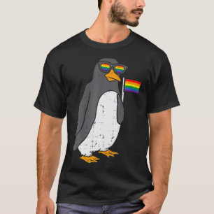 Camiseta Pinguim LGBTQ Orgulho gay Ally M