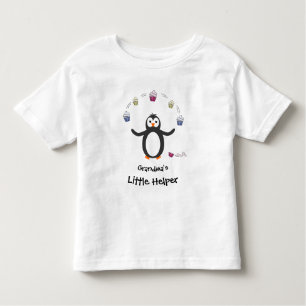 Camiseta Pinguim malabarizando cupcakes com pouco nome do a