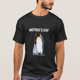 Camiseta Pinguim Momlife Dia das Mães Mãe Fofo Mulheres Avó