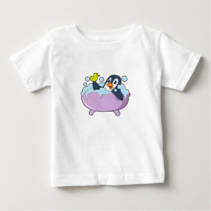 Camiseta Pinguim na Banheira com Pato