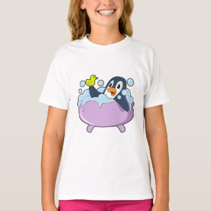 Camiseta Pinguim na Banheira com Pato