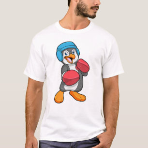 Camiseta Pinguim na caixa com luvas e capacete in a box