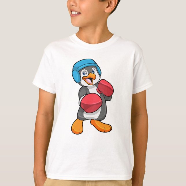 Camiseta Pinguim na caixa com luvas e capacete in a box (Frente)