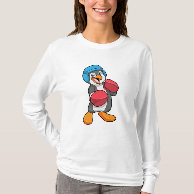 Camiseta Pinguim na caixa com luvas e capacete in a box (Frente)
