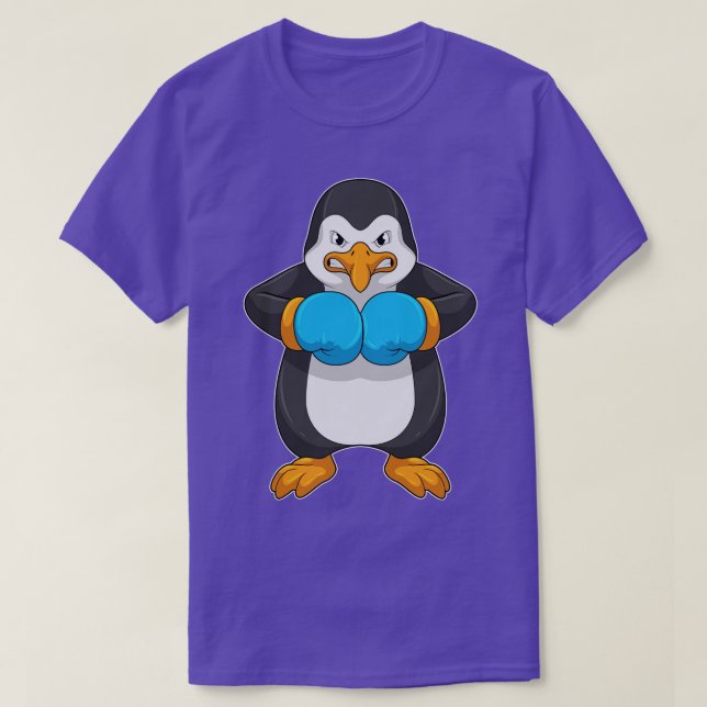 Camiseta Pinguim na caixa com luvas in a box (Frente do Design)