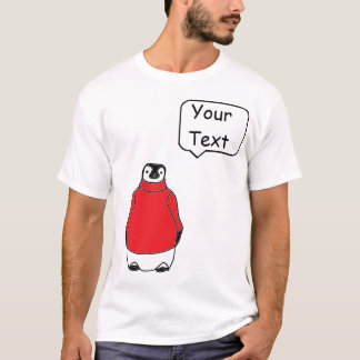 Camiseta Pinguim na camisola com bolha custumizable do