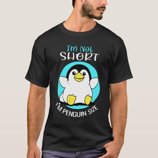 Camiseta Pinguim Não Curto Tamanho Do Pinguim Cugado Pingui (Frente)