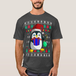 Camiseta Pinguim Natal Festivo Feio