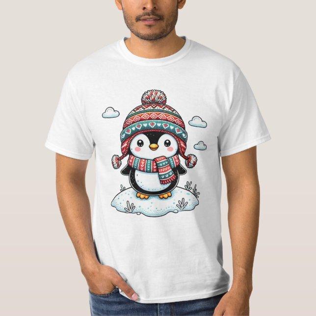 Camiseta Pinguim Natal | Papais noeis Pinguim (Frente)