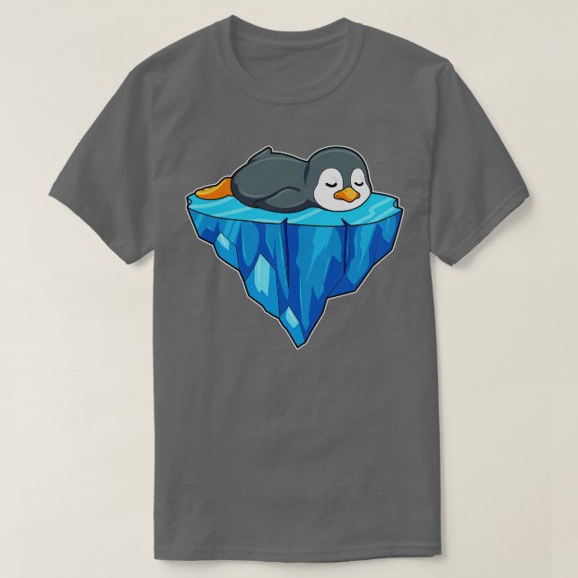 Camiseta Pinguim no gelo flutuante 2 (Frente do Design)