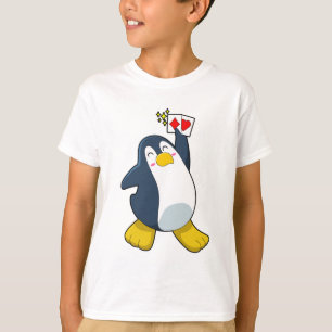 Camiseta Pinguim no Poker com cartões Poker