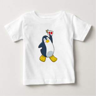 Camiseta Pinguim no Poker com cartões Poker