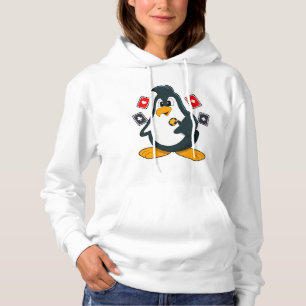Camiseta Pinguim no Poker com cartões Poker