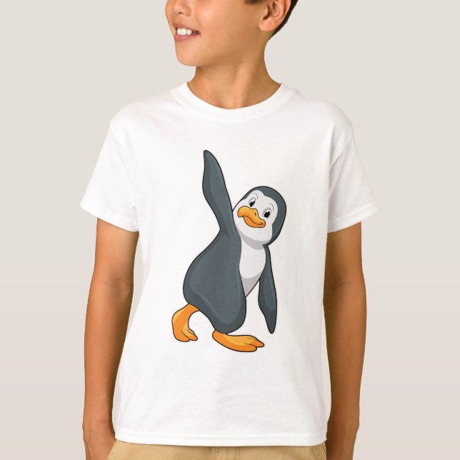 Camiseta Pinguim no Yoga Esforço (Frente)