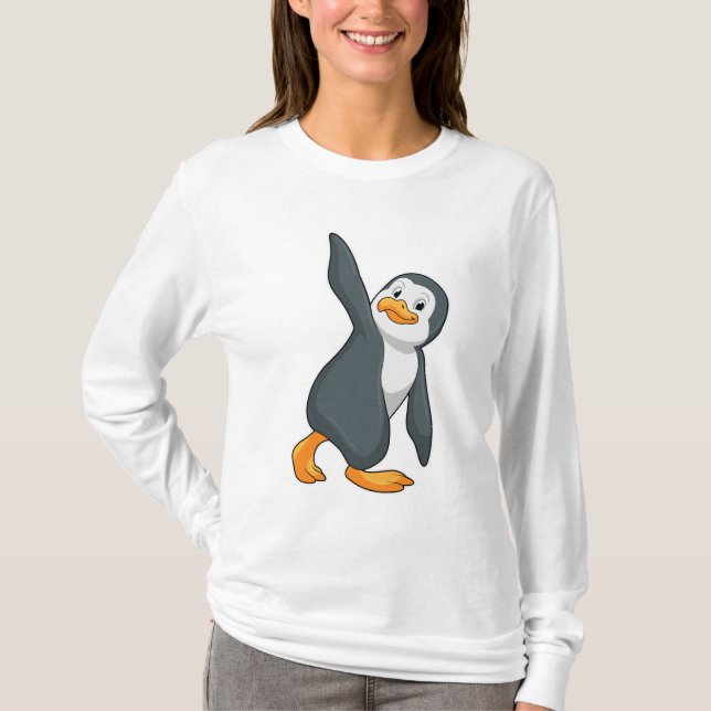 Camiseta Pinguim no Yoga Esforço (Frente)