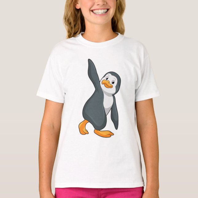 Camiseta Pinguim no Yoga Esforço (Frente)