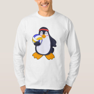 Camiseta Pinguim nos esportes de vôlei