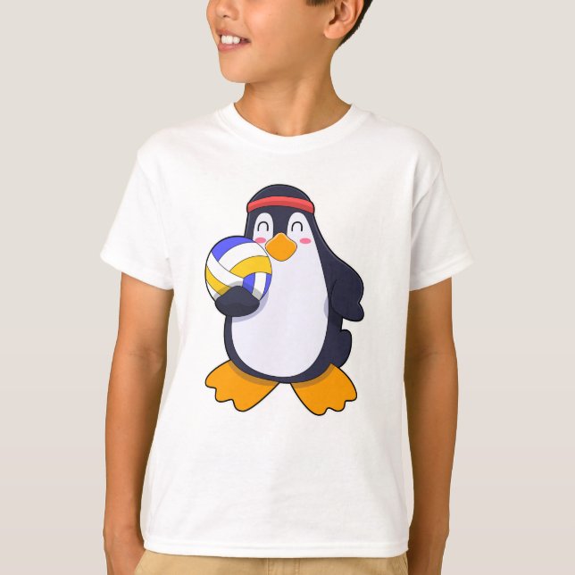 Camiseta Pinguim nos esportes de vôlei (Frente)