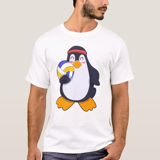 Camiseta Pinguim nos esportes de vôlei (Frente)