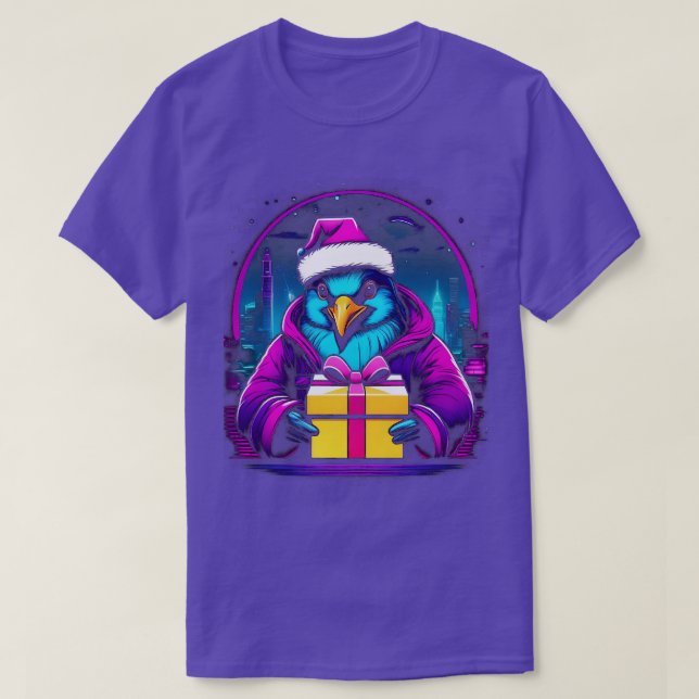 Camiseta Pinguim Papais noeis Pinguim Pinguim de Natal (Frente do Design)
