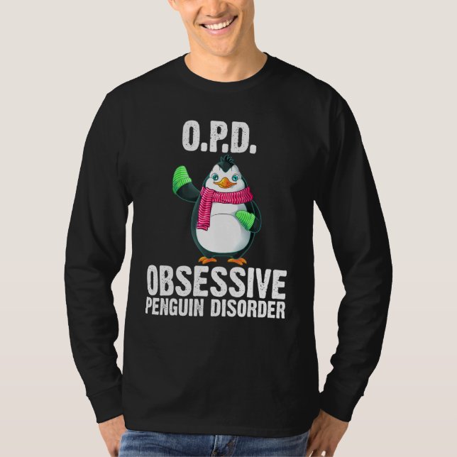 Camiseta Pinguim Para Homens Aves Aquáticas (Frente)