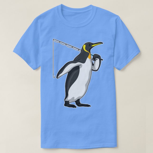 Camiseta Pinguim-Peixe-Vara (Frente do Design)