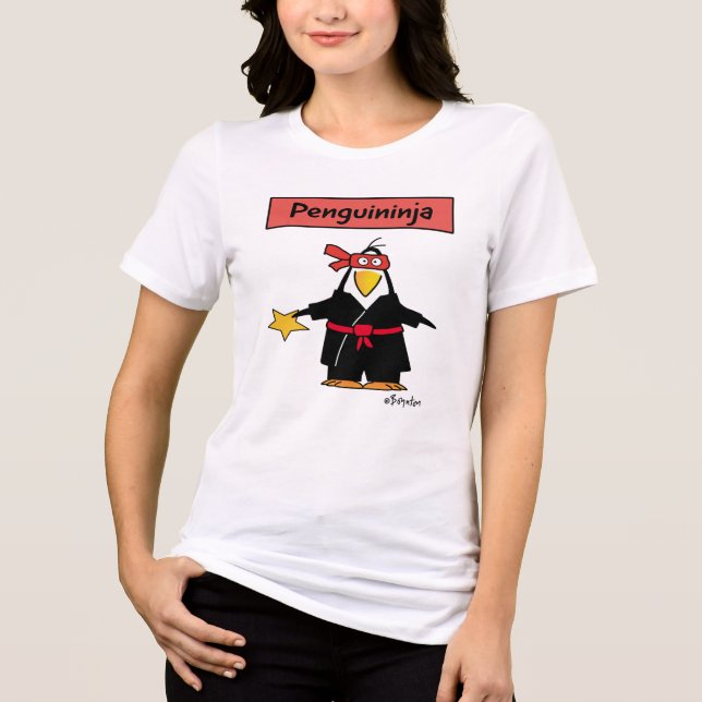 Camiseta Pinguim PENGUINJA ninja de Sandra Boynton T-Shir (Frente)