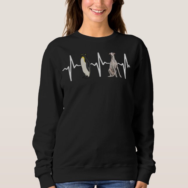 Camiseta Pinguim Pinguin Greyhound Heartbeat Cachorro (Frente)