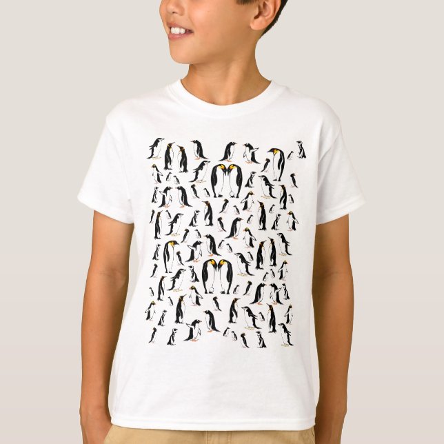 Camiseta Pinguim preto e branco (Frente)