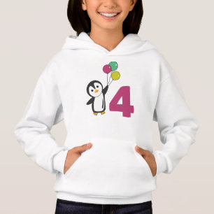 Camiseta Pinguim Quarto Balões De Aniversário Para Crianças