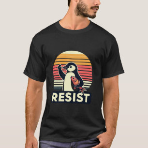 Camiseta Pinguim resistente retro Sunset Engraçado Pinguim