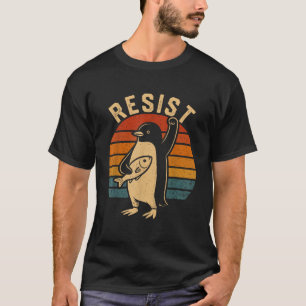Camiseta Pinguim Resistir Pinguins Protestam Contra Tarifas