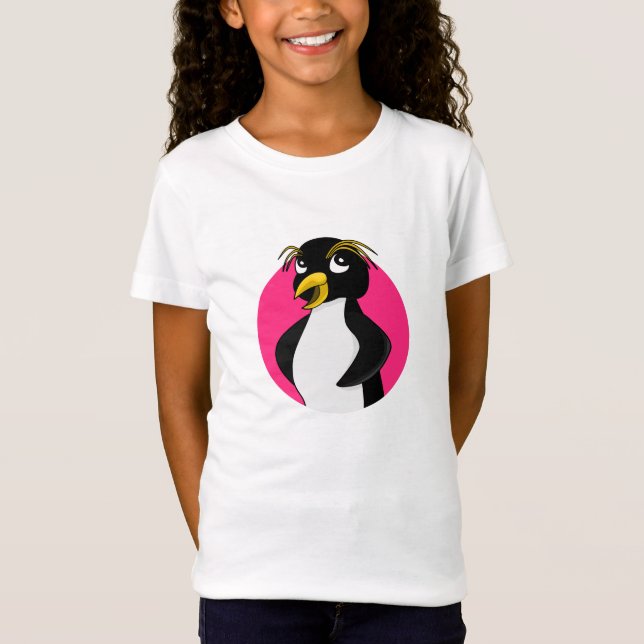 Camiseta Pinguim rockhopper cartoon (Frente)