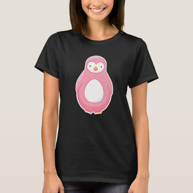 Camiseta Pinguim Rosa (Frente)