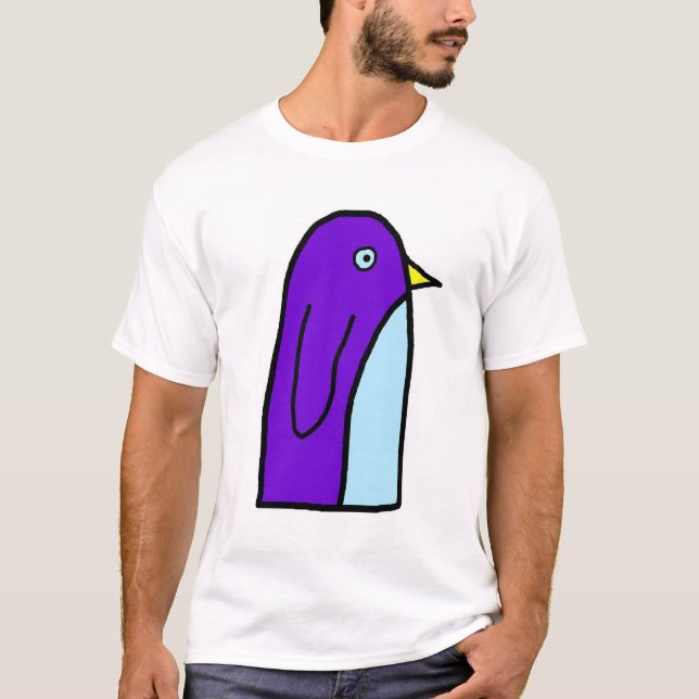 Camiseta Pinguim roxo (Frente)