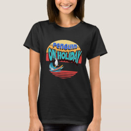 Camiseta "Pinguim sobre Férias"